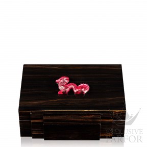 10202600 Lalique Dragon (Лимитированная серия на 88 пред.) Хьюмидор для сигар "Эбеновое дерево, красный" 30см