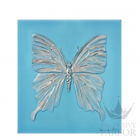 88050109 Lalique Eternal Beauty (Лимитированная серия на 50 пред.) Декоративная панель "Бабочка - бирюзовый, платиновый" 42см