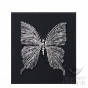 88050112 Lalique Eternal Beauty (Лимитированная серия на 50 пред.) Декоративная панель "Бабочка - черный, платиновый" 42см