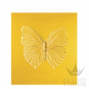 88050205 Lalique Eternal Love (Лимитированная серия на 50 пред.) Декоративная панель "Бабочка - янтарный" 42см