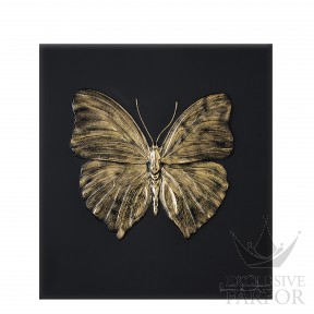 88050211 Lalique Eternal Love (Лимитированная серия на 50 пред.) Декоративная панель "Бабочка - черный, золотой" 42см