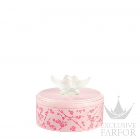10802300 Lalique Fleurs Cerisier Шкатулка "Лакированное дерево - розовый" 9см