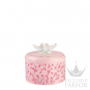 10802400 Lalique Fleurs Cerisier Шкатулка "Лакированное дерево - розовый" 11,8см