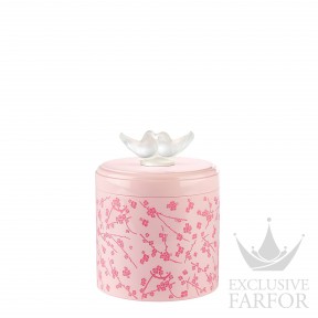 10802500 Lalique Fleurs Cerisier Шкатулка "Лакированное дерево - розовый" 15,6см