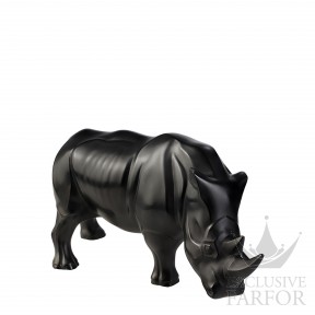 10600400 Lalique Rhinoceros Статуэтка "Носорог - черный" 16,2см