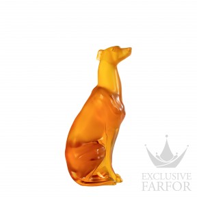 10733800 Lalique Sighthound Статуэтка "Собака Борзая - янтарный" 28см