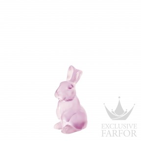 10766500 Lalique Lapin (Лимитированная серия на 188 пред.) Статуэтка "Кролик - розовый" 12,6см