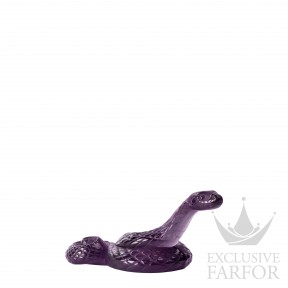 10818400 Lalique Serpent Статуэтка "Змея - фиолетовый" 16,7см