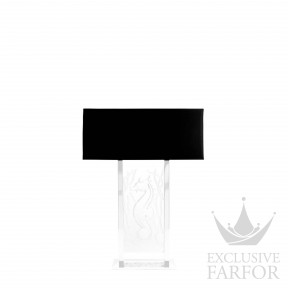 0150840 Lalique Poseidon Абажур "Черный перкалиновый хлопковый, внутри серебряный" 20x37x12см