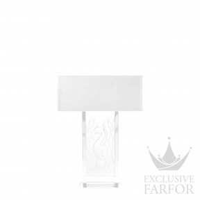 0150850 Lalique Poseidon Абажур "Перкалиновый хлопковый, внутри серебряный" 20x37x12см
