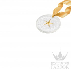 10790000 Lalique Plumes Рождественский орнамент 2023 "Золотой" 