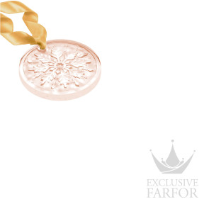 10848200 Lalique Frost Рождественский орнамент 2025 "Розовый" 6,6см