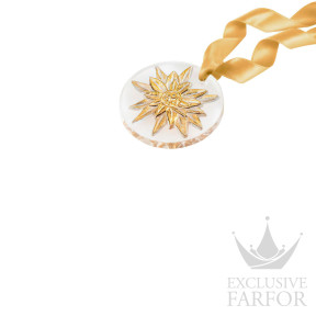 10875300 Lalique Edelweiss Рождественский орнамент 2026 "Золотой" 6,5см