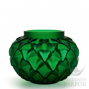 10091200 Lalique Languedoc Ваза "Зеленый" 21,5см
