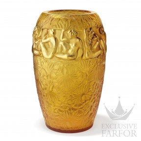 10362900 Lalique Angelique (Лимитированная серия на 99 пред.) Ваза "Янтарный, золотое покрытие" 48,5см