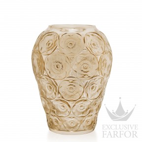 10518500 Lalique Anemones Ваза "Золотистый" 32,5см