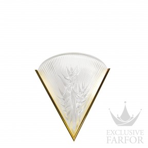 1002200 Lalique Heliconia Бра, настенный светильник "Позолоченный" 43x39см