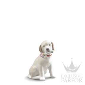 01009256 Lladro Animal Kingdom "Like cat and dog"Статуэтка "Букет для тебя" 12 x 7см