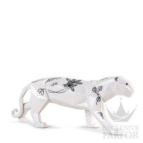 01009790 Lladro Animal Kingdom "Origami" Статуэтка "Пантера (Белый)" 19 х 50см