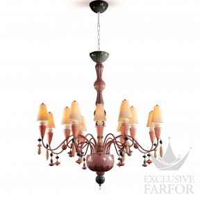 01023861 Lladro Ivy & Seed Люстра на 16 свечей (красный / коралловый) 133 х 115см