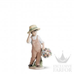 01006824 Lladro Childhood & Fairy Tales "In my garden"Статуэтка "Мой счастливый друг" 21 x 12см