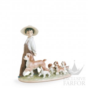 01006828 Lladro Childhood & Fairy Tales "With my pets"Статуэтка "Маленький исследователь" 25 x 27см