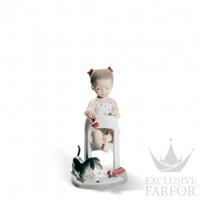 01008524 Lladro Childhood & Fairy Tales "With my pets"Статуэтка "Подними мой ботинок" 21 x 11см