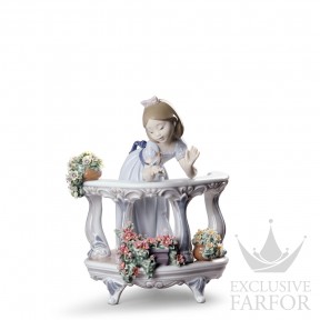 01008735 Lladro Childhood & Fairy Tales "In my garden"Статуэтка "Утренняя песня (специальный выпуск)" 24 x 18см