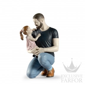 01009391 Lladro Family Stories "In Daddy's Arms"Статуэтка "В папиных объятиях" 35 х 21см