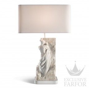 01023008 Lladro Figurative Лампа настольная "Фреска материнства (белый)" 60 х 38см