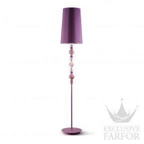 01023424 Lladro Belle de Nuit Торшер, напольный светильник II ((розовый / фиолетовый) 181 х 32см