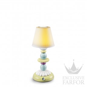 01023761 Lladro Firefly Лампа настольная "Лотос (зеленый / синий)" 28 x 12см