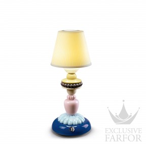 01023920 Lladro Firefly Лампа настольная "Подсолнух (синий / голубой / розовый / желтый / черный)" 30 х 12см
