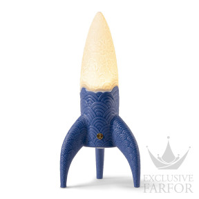 01024459 Lladro Cosmic Лампа настольная с перезаряжаемой светодиодной лампой (синий) 50 х 18см