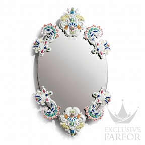 01007834 Lladro Mirrors (Лимитированная серия) Зеркало овальное без рамки (разноцветный) 92 x 53см
