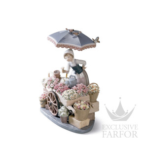 01001454 Lladro Romanticism "Flowering"Статуэтка "Цветочница" 30 x 27см