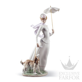 01008679 Lladro Romanticism "Ladies"Статуэтка "Дама с собачкой" 47 x 16см