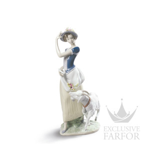 01009158 Lladro Romanticism "Ladies"Статуэтка "Пастушка" 31 x 12см