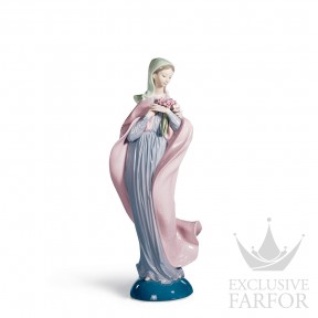 01005171 Lladro Spirituality "Christianity"Статуэтка "Мадонна с цветами" 32 x 11см