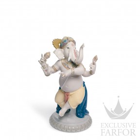 01008327 Lladro Spirituality "Hinduism"Статуэтка "Танцующий Ганеша" 27 x 18см