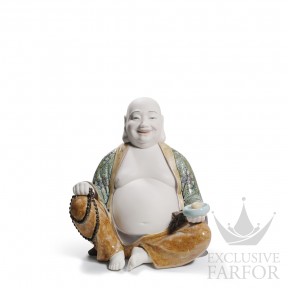 01008566 Lladro Spirituality "Buddhism"Статуэтка "Счастливый будда" 21 x 18см