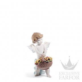01008676 Lladro Spirituality "Angels"Статуэтка "Небесный урожай (60 лет)" 17 x 10см