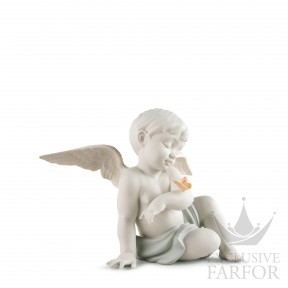 01009568 Lladro Spirituality "Angels" Статуэтка "Ангел и бабочка" 20 х 26см