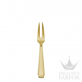 06043032 Robbe & Berking Art Deco "Серебро + сплошная позолота" Вилка для мяса, малая 15,1см
