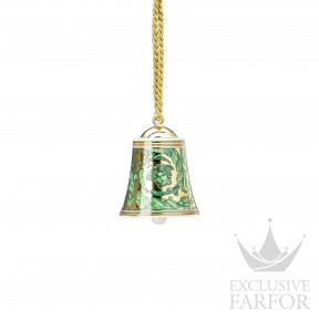 14089-409959-27911 Rosenthal Versace Medusa Garland "Green" Фарфоровый колокольчик  7см