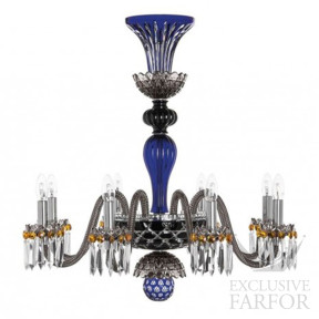 Люстра на 8 свечей "Фланель-серый, Темно-синий, Черный" 87 x 80см