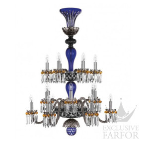 Люстра на 18 свечей "Фланель-серый, Темно-синий, Черный" 110 x 80см