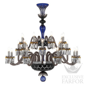 Люстра на 24 свечей "Фланель-серый, Темно-синий, Черный" 130 x 120см