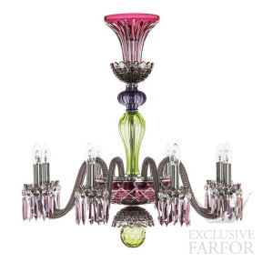 Люстра на 8 свечей "Фланель-серый, Шартрёз-зеленый, Аметист" 87 x 80см