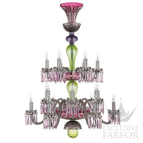 Люстра на 18 свечей "Фланель-серый, Шартрёз-зеленый, Аметист" 110 x 80см